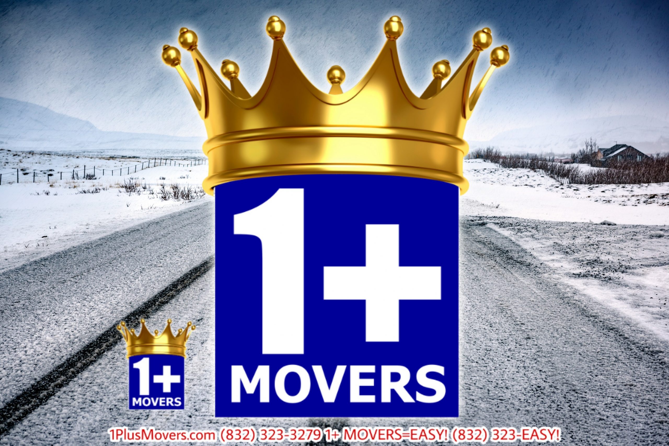 1Plus moving in cold weather Winter Logo