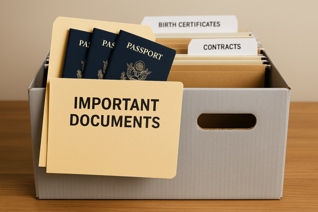 Important Documents - Top 10 Things People Forget On Moving Day