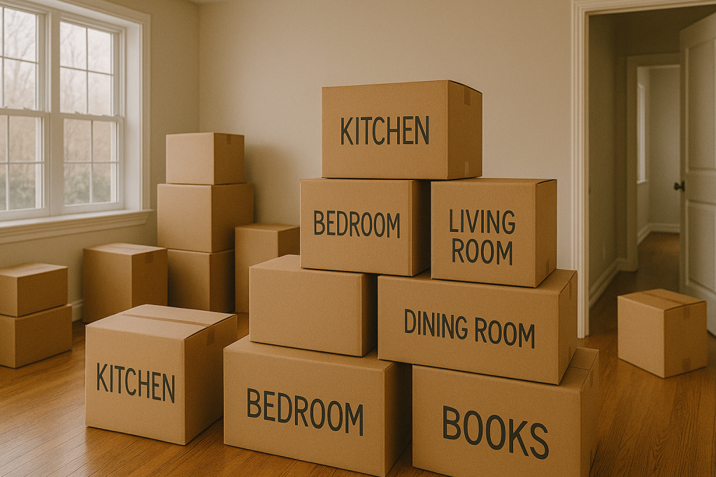 Image Of Your 2026 New Years Move Boxes By 1+Movers | Best Moving Company In Houston, Tx